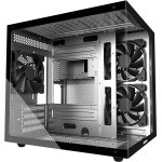 MOROVOL MATX PC 케이스 270 파노라마 강화 유리 패널 게이밍 3개의 팬 : 디럭스마케