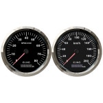 차량 속도계 세트 200K 오토바이 빨간색 백라이트 200kmh 범용 110mm 2 BS 게이지 노란색 8000RPM 보트용 및 ELING 타코미터 GPS 자동차... 