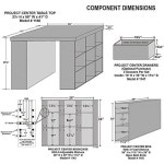 책장과 3개의 빈 캐비닛이 있는 프로젝트 센터 데스크-블랙 Black : allpic002