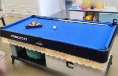 가정용 미니 당구대 당구다이 포켓볼 테이블 블루125x64x9 : 야하하마트