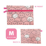 G1535 먼작귀 3종 파우치 귀여운 선물 하치와레 우사기 생리대 메이크업 보관함 : 쿠마네상점