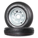 림 ST175/80D13 175/80 13 하중 범위 C 5 러그 아연 도금 스포크 휠의 eCustomrim 2팩 트레일러 타이어 - 도로변 무료 사용 시 2년 보증... 