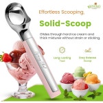 스프링 셰프 헤비 듀티 메탈 아이스크림 스쿱 - 식기세척기 안전 상업용 스페이드 젤라토 멜론 순대 쿠키 스푼 핑크 레모네이드 Black... 