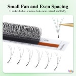 나가라쿠 네이로우 3D W 속눈썹 연장 내추럴 소프트 스몰 팬 플러피룩 메쉬 볼륨 프리메이드 : 미주포이