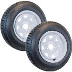 림 ST175/80D13 175/80D 13 하중 범위 B 5 러그 화이트 스포크 휠의 eCustomrim 2팩 트레일러 타이어 - 도로변 무료 포함 2년 보증... 