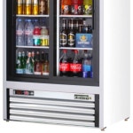 에베레스트 냉장 EGR33 39-3/8인치 흰색 이중 슬라이딩 유리 도어 리치 인 머천다이저 냉장고, 33큐빅 피트, NSF : 딥블루오션뷰