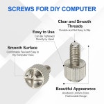 MECCANIXITY 10개 컴퓨터 케이스 엄지 나사, M4x8 스레드 PC 컴퓨터 케이스 고정용 엄지 나사 DIY PC 커버 전원 공급 장치 PCI 슬롯 하드... 