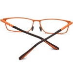 HONILEI 퓨어 티타늄 안경 프레임 남성 안경 사각 림리스 세미 안경 안경 H7301 Black : 옥지사