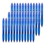 볼케이닉스 리트랙터블 클리커 지우기 젤 펜 - 0.7mm 볼 포인트, 내장 지우개로 열 지우기, 36팩 블루 : 비오케이몰