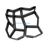 석재 콘크리트 포장 DIY 그리드 차도 디딤돌 정원 페이버 금형 Black : store99999