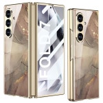 Galaxy z Fold를위한 Dootoo 7 CASE 럭셔리 다채로운 도금 유리 크리스탈 패턴 PC가있는 Galaxy Z fold7 샴페인 골드를위한 올 인 시브... 