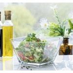 레드 주식회사 모던 적 투명 유리 서빙 중앙 조각 그릇 64 : Bawoo