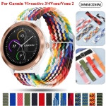 SKM 스마트 워치 밴드 Garmin Vivoactive 3/4 Venu 2/Forerunner 645 245 158 745 땋은 스트랩 Vivomove HR 20 22mm 시계 : Darius006