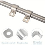 50pcs Motorhome 금속 파이프 케이블 고정 클램프 직경 용 U 자형 스테인레스 스틸 클립 후크 6 7mm 파이프 RV 캠핑카 액세서리 : 동식이마켓