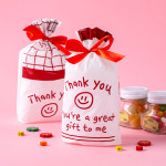 구디백 보자기 리본봉투 레드 셀프 포장 어린이집 답례품 선물 봉투 생일 스마일 : 마크앤디보