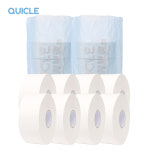 2겹 대형 두루마리 화장지 대용량 업소용 공동 공중 화장실 휴지 200m 8롤 1박스 : 퀴클
