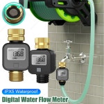 다기능 디지털 유량계 IPX5 방수 황동 입구 출구 Garde 용 물 소비 및 유량 테스트 미터 : 왕대박이네
