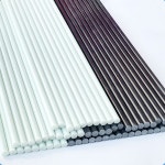 2PCS 길이 495MM 유리 섬유 막대 직경 2-30MM 엄밀한 절연 탄성 단단한 플라스틱 라운드 바 농장 금고 극 : 구매유통676