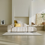 네추럴 방수러그 사이잘룩 대형 거실 식탁 카페트 헤링본 오프화이트, 사각형 100x150 : 스타일러그