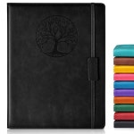 여성용 줄이 있는 저널 노트 256페이지 A4 대형 하드커버 가죽 저널 글쓰기 여행 비즈니스 직장 학교 대학에서 노트 필기용 노트 일기... 