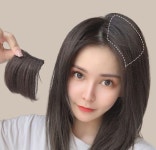 여자 볼륨업 옆머리가발 여자 앞머리뽕가발 여성용 정수리뽕 헤어핀 : 가성비 추천몰 도미솔