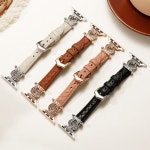 애플 호환용 워치 용  가죽 다이아몬드  밴드 호환  10 9 8 7 SE 6 5 4 울트라 2 49mm 38-42mm-46mm-40mm-41mm : 디엠케이92