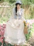 빈티지하녀복원피스 드레스 중세풍 졸업사진 코스튬 알프스소녀 무대의상 봄처녀 프렌치 : 딴딴마켓1