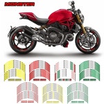 뜨거운 판매 새로운 12Pcs 두꺼운 가장자리 외부 림 스티커 스트라이프 휠 데칼 For A Green : chooruby