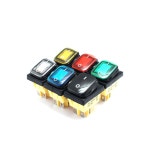 LED, 그린, 6V가 장착된 1pcs On-Off 헤비 듀티 4핀 DPST IP67 밀폐 방수 해상 토글 로커 스위치 5V Black No LED : 빛나 바잉