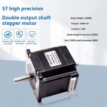 57 이중 출력축 스테퍼 모터 57HS56 네마 23 높이 고토크 126NCM 24V 2상 4선 DC : 성유유통575