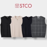 STCO 에스티코조끼 가디건 46종 남성니트조끼 남자정장베스트 트임 브이넥 체크 : STCO오산상설점
