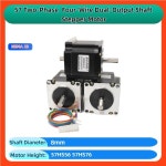 57 이중 출력축 스테퍼 모터 57HS56 네마 23 높이 고토크 126NCM 24V 2상 4선 DC : 성유유통575