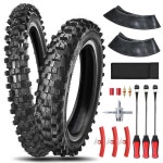 후프 더트 바이크 리어 80/100-12 3.00-12 전면 60/100-14 2.50-14 타이어 및 내부 튜브 PW80 CRF70 CRF110 XR70 KLX110 TTR90... 