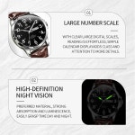 남성용 방수 탁소 가죽 시계 스트랩 손목 럭셔리 아날로그 실버 쿼츠 빈티지 비즈니스 캐주 : 핫딜즈몰