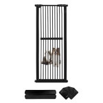 루미존 엑스트라 톨 캣 게이트 61 02 고압 장착 와이드 26 38-30 11 17사이즈 1 37 갭 드릴링 없음 반려견용 오토 클로즈 펫 블랙, 11 /67... 