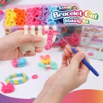 6-12세 소녀용 DDAI 팔찌 만들기 키트 - 직조직물을 만드는 들을 위한 예술 및 공예품 1000개 이상의 다채로운 탄성 천 직조 밴드 8-12세 소녀... 