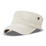 CACUS 남성 면 군모 카데 모자 트럭 운전사 아빠 모자 군용 플랫 탑 조절 가능한 클래식 야구 모자 P0041_beige One Size : 픽셀 마켓