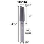 화이트사이드 라우터 비트 1023A 스트레이트 비트, 13/32인치 절단 직경 및 1인치 길이 : 넥스오라