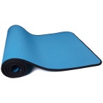 Fitvids 다용도 2/5인치(10mm) 초두꺼운 고밀도 미끄럼 방지 운동 필라테스 요가 매트, 휴대용 스트랩, 다양한 색상 포함 Black : 챌린저스트