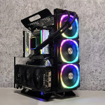 수냉 지원 컴퓨터 오픈형 스탠드 데스크탑 조립 PC 케이스 : 나나인터내셔널