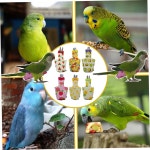 방수 안감과 조절 가능한 스트랩이 있는 6PCS 세탁 새 기저귀 - 잉꼬, 버지, 미니 마코, 비둘기를 위한 재사용 부드러운 앵무새 : 바나나하바나15