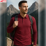 밀레 남성 등산 기능성 카라 긴팔 티셔츠 : 밀레 군산나운점