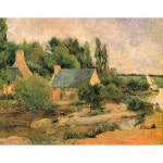 롤링 캔버스의 파인 아트 재현 폰트의 세탁소 고갱의 애비뉴 30x40 인치 | 퇴색 방지 색상 모던 인테리어를 위한 독특한 벽 장식 : 스위프트픽스