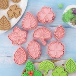 8Pcs 열 대 잎 쿠키 커터 팜 리프 스탬프 유형 비스킷 베이킹 하와이 여름 아이 Bakeware 용품 : 글로켓GC
