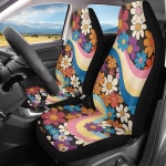 드라이딥인 히피 플라워 빈티지 자동차 액세서리 카시트 커버 앞좌석 전용 오토 시트 프로텍 : 미스터코드