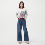 랩 투톤라인 배색 라운드 가디건 AR1KG260 : 스타일원픽