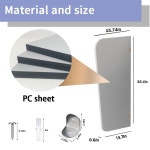 남자 화장실용 공용 화장실 칸막이 PVC 시트 소재 반호형 학교/쇼핑몰/공공장소용 욕실 하드웨어 내구성 35.43x15.74x0.63 인치 1PCS... 