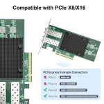 플렉스 10Gb 네트워크 카드 인텔 X710-DA2 이더넷 SFP PCIe NIC, 듀얼 포트, X710-BM2 컨트롤러, PCI Express 3 0, PCI-E LAN 어댑터... 