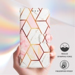 iPhone 16 15 14 13 12 11 Pro Max X XS XR 7 8 Plus SE 2 3 카드 슬롯 지갑 스탠드 커버 용 대리석 플립 케이스 DS-L3 : sellmm31