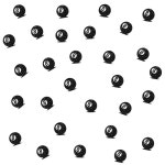 스누커 당구공 파티를 위한 120 매직 8 볼 색종이, 블랙 글리터 종이 색종이 8번째 생일 파티 테이블 장식을 당구 컷아웃 : 웅랜드